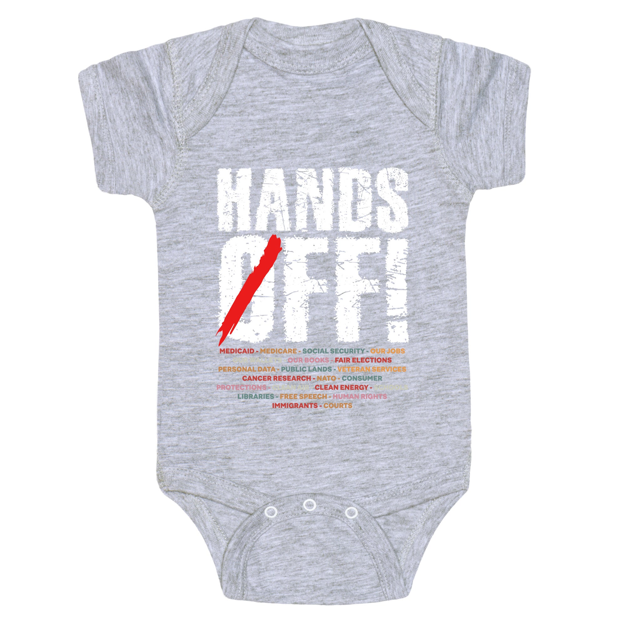 Hands Off Political Protest Baby One-Piece