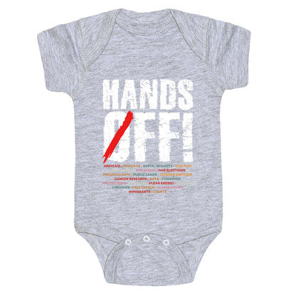 Hands Off Political Protest Baby One-Piece