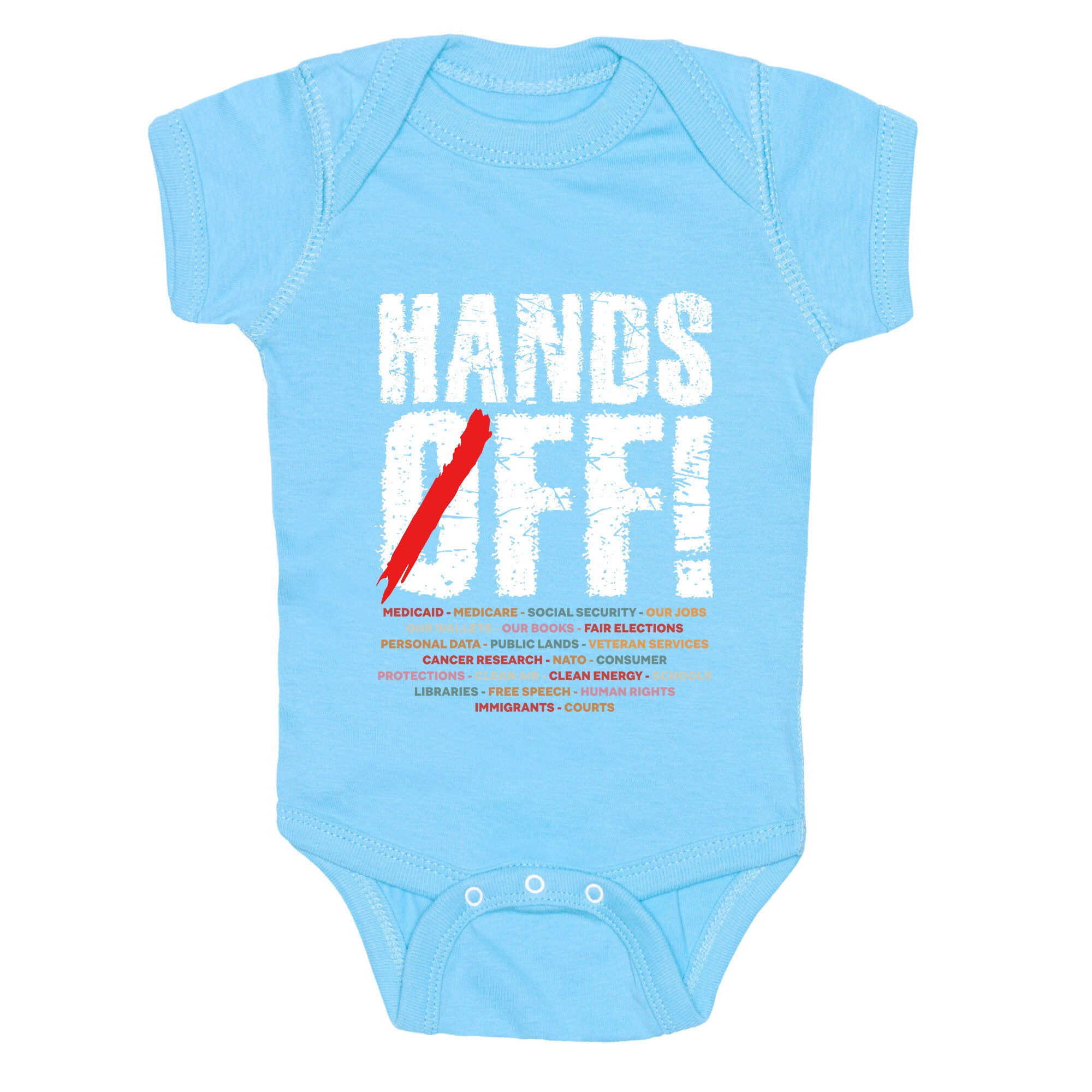 Hands Off Political Protest Baby One-Piece