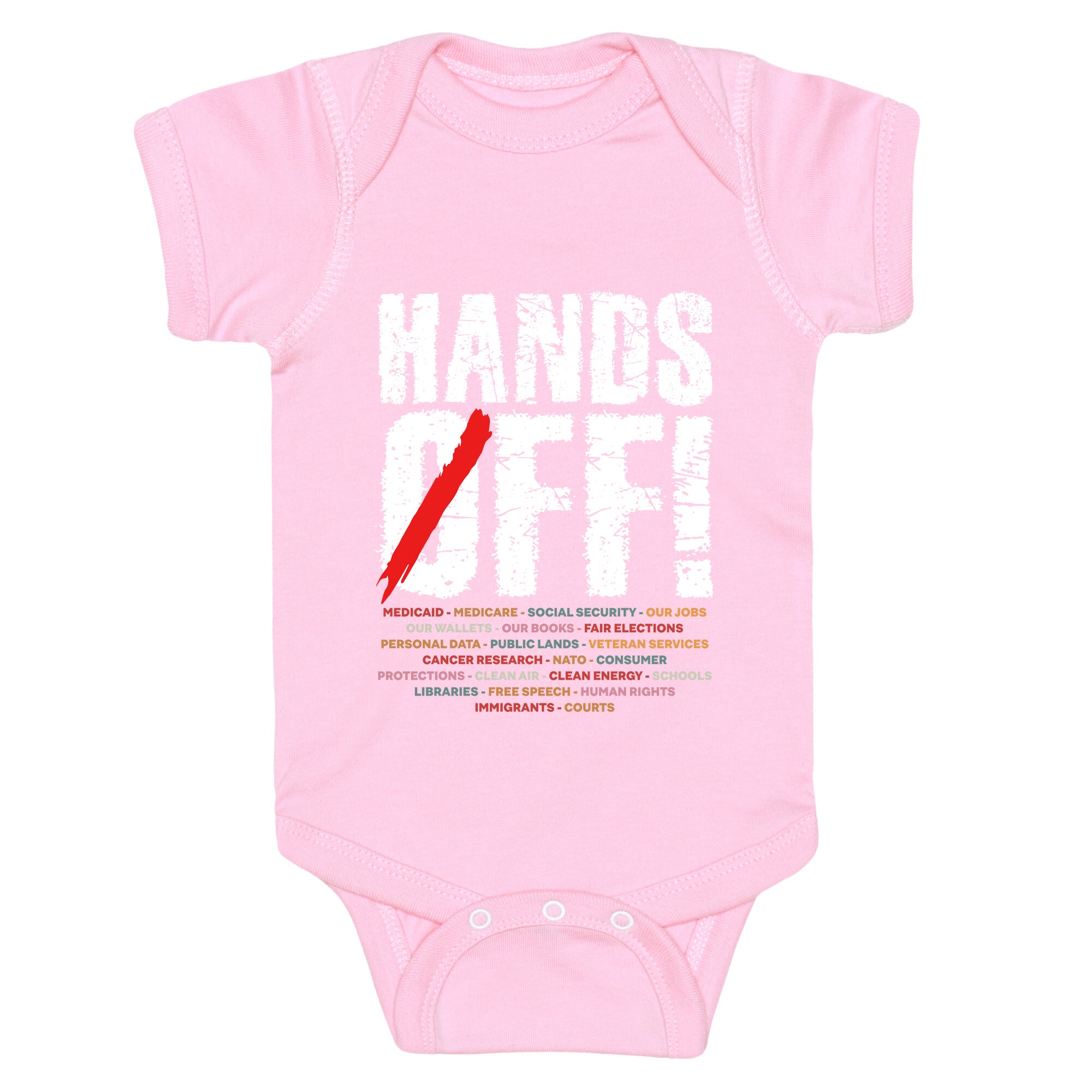 Hands Off Political Protest Baby One-Piece