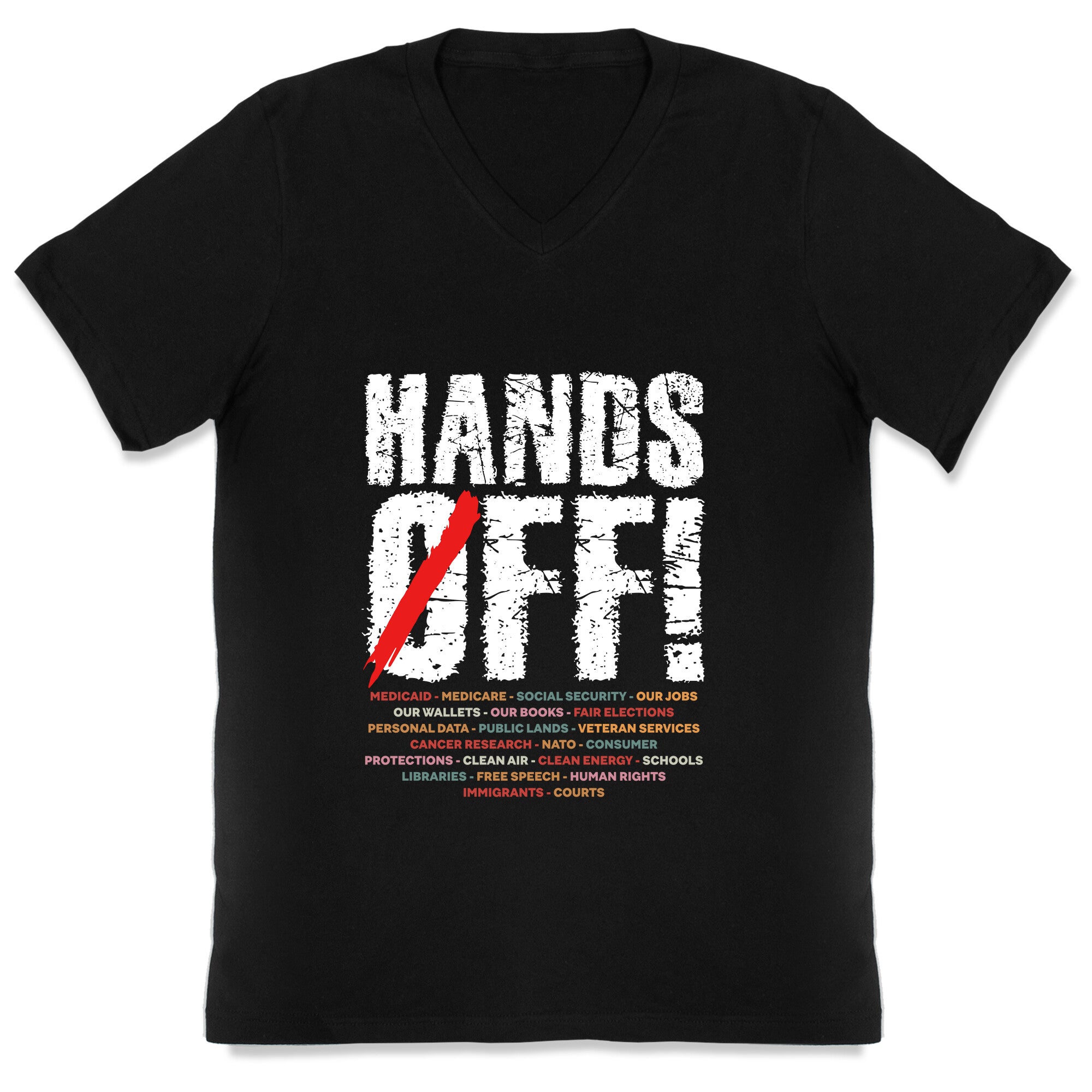 Hands Off Political Protest V-Neck