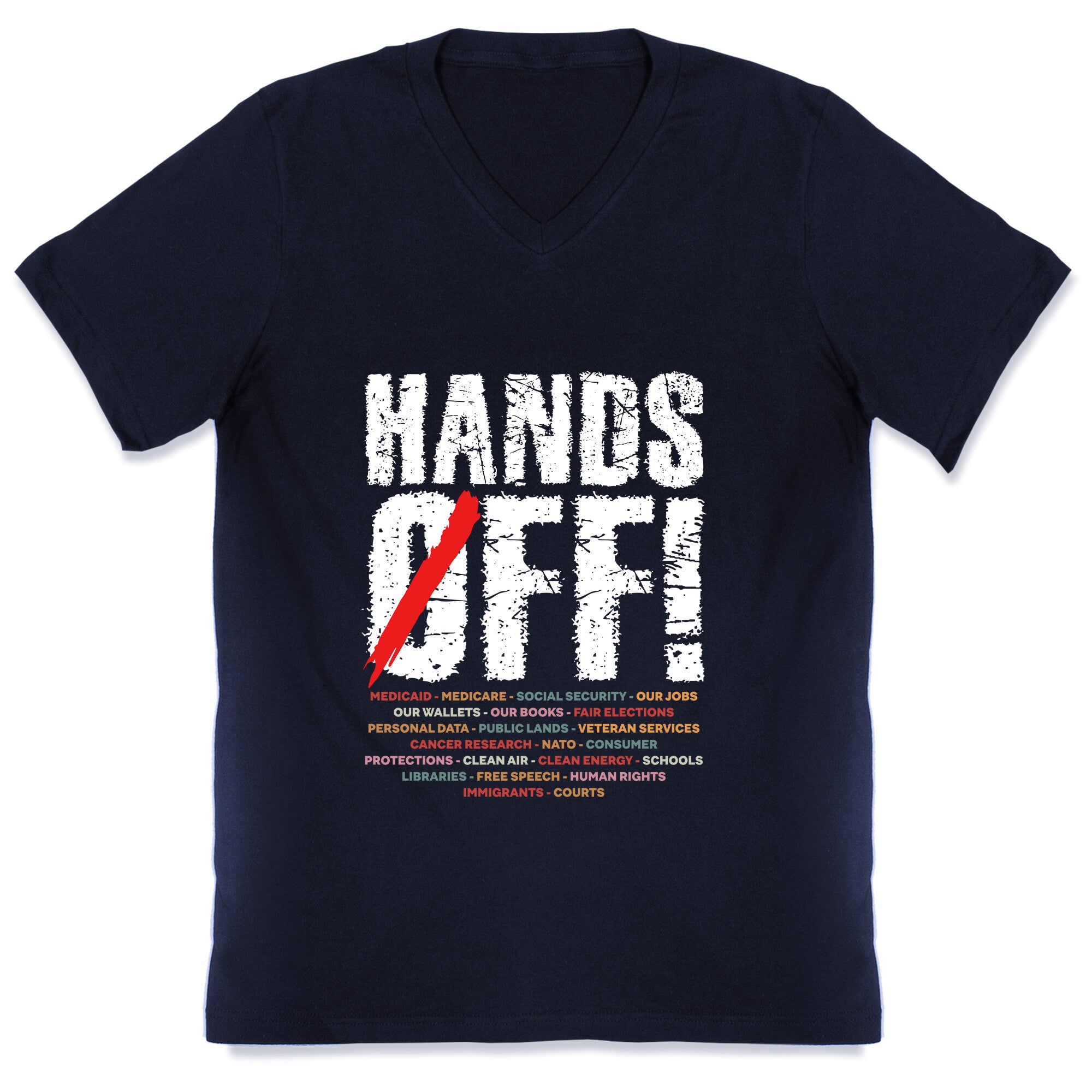 Hands Off Political Protest V-Neck