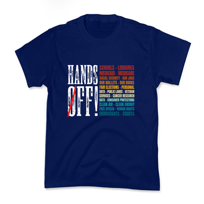 Hands Off Trump Protest Kids Tee