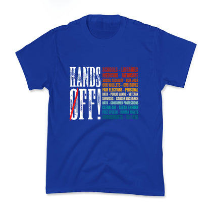 Hands Off Trump Protest Kids Tee