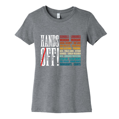 Hands Off Trump Protest Womens Cotton Tee