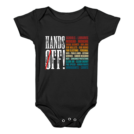 Hands Off Trump Protest Baby One-Piece