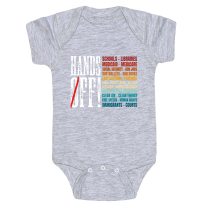 Hands Off Trump Protest Baby One-Piece