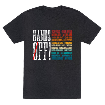 Hands Off Trump Protest Unisex Triblend Tee