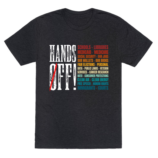 Hands Off Trump Protest Unisex Triblend Tee