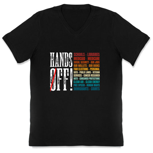 Hands Off Trump Protest V-Neck