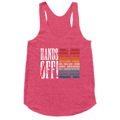 Hands Off Trump Protest Racerback Tank