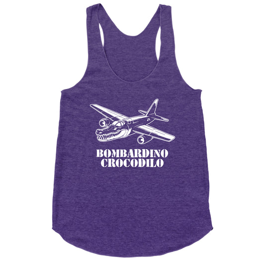 Bombardino Crocodilo Racerback Tank