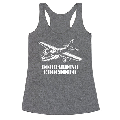 Bombardino Crocodilo Racerback Tank