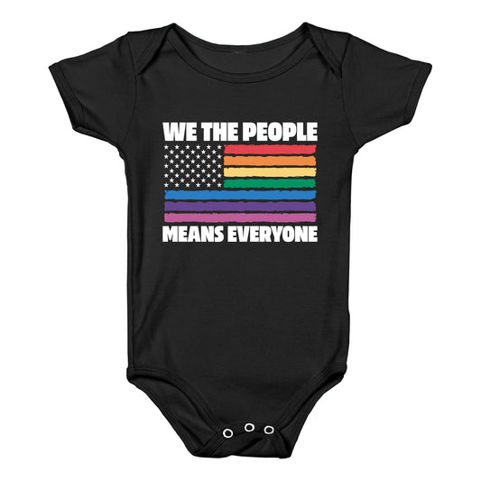 Rainbow Flag We The People Baby One-Piece