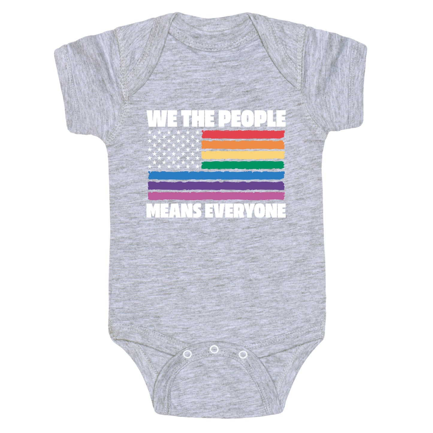 Rainbow Flag We The People Baby One-Piece