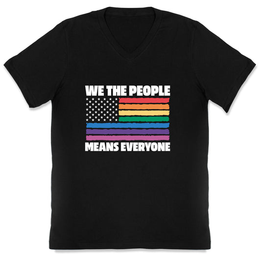 Rainbow Flag We The People V-Neck