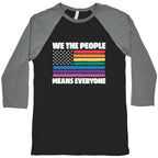 Rainbow Flag We The People Baseball Tee