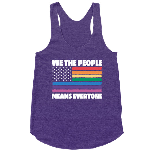 Rainbow Flag We The People Racerback Tank