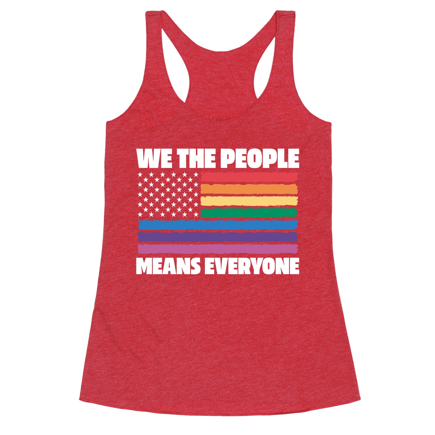 Rainbow Flag We The People Racerback Tank