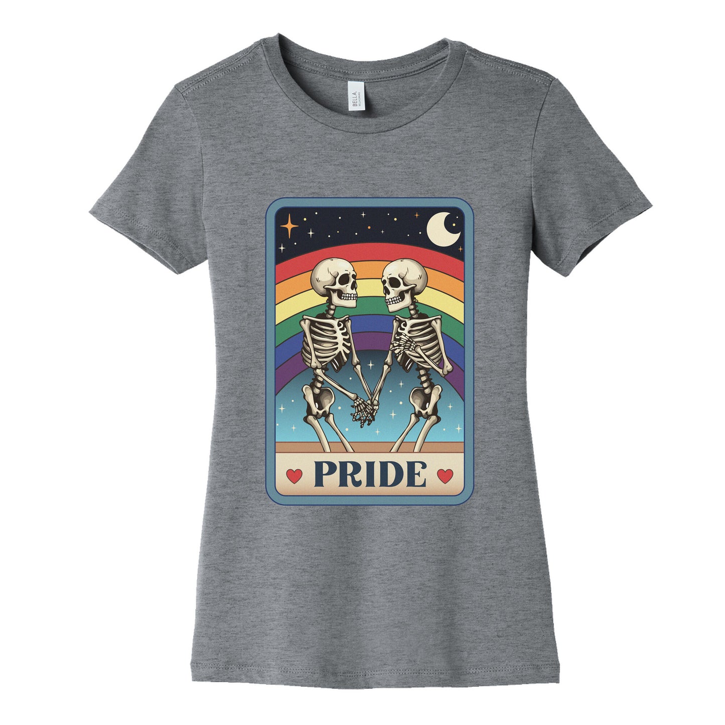 Rainbow Pride Tarot Card Womens Cotton Tee