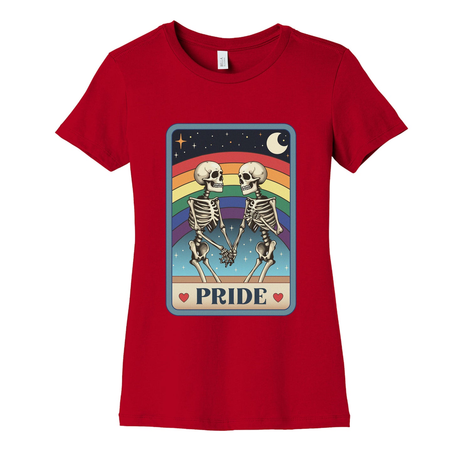 Rainbow Pride Tarot Card Womens Cotton Tee