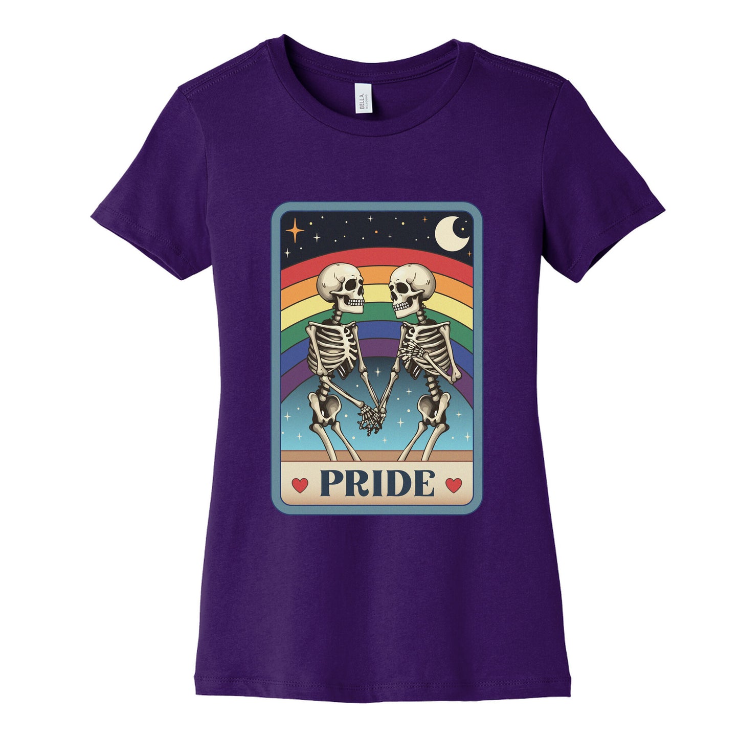 Rainbow Pride Tarot Card Womens Cotton Tee