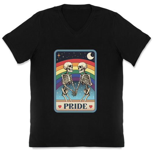 Rainbow Pride Tarot Card V-Neck
