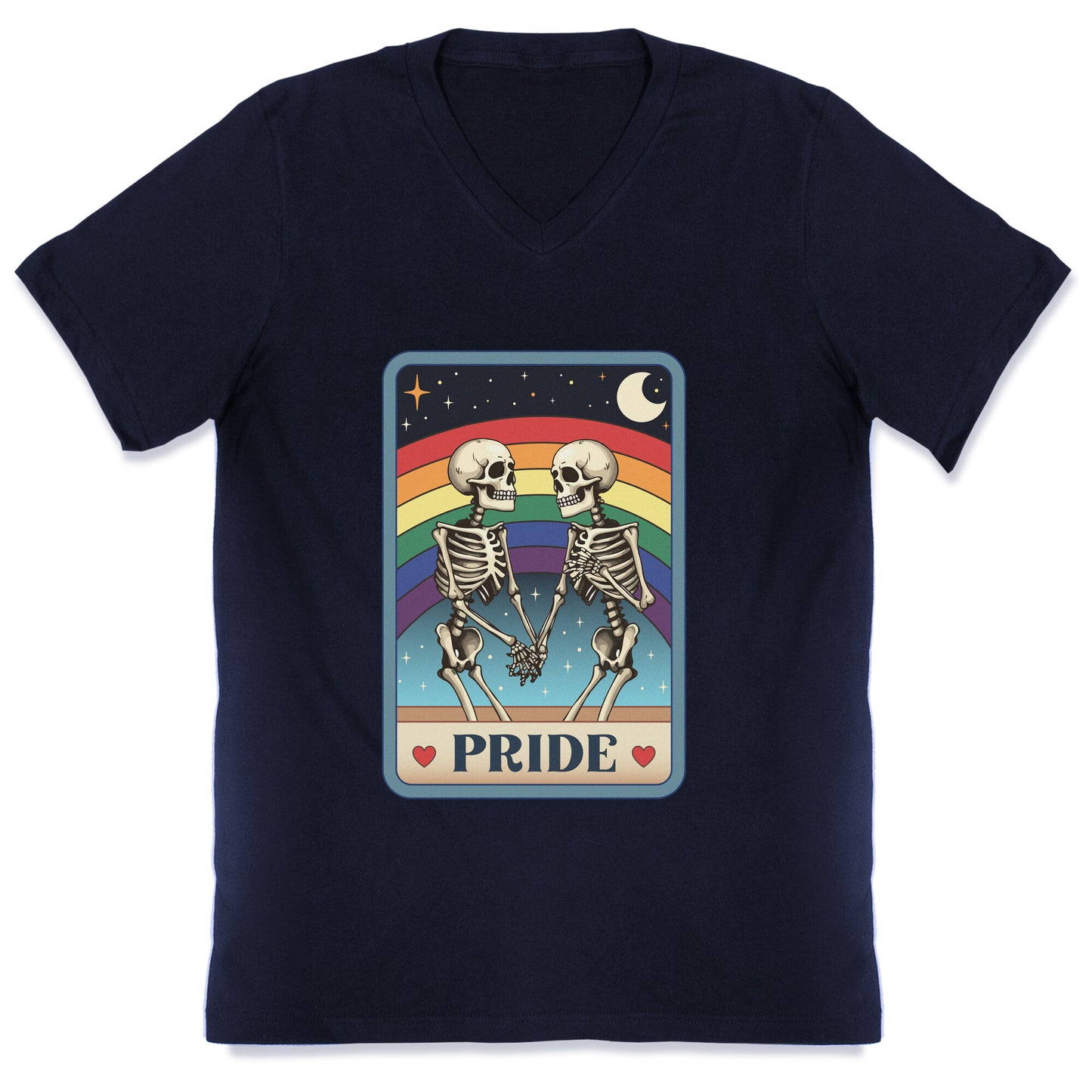 Rainbow Pride Tarot Card V-Neck