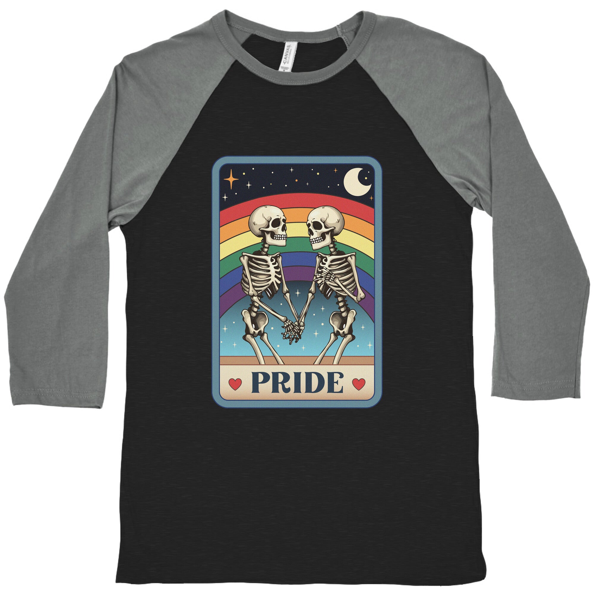 Rainbow Pride Tarot Card Baseball Tee