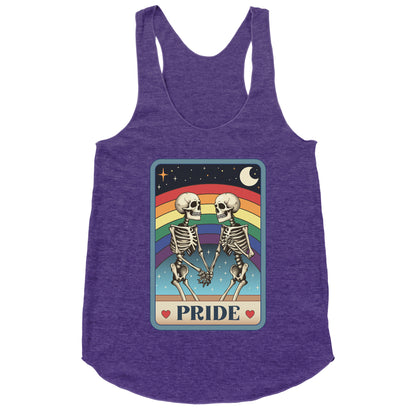 Rainbow Pride Tarot Card Racerback Tank