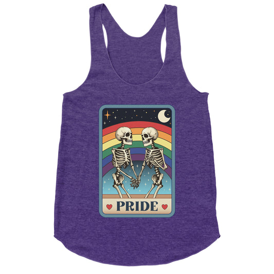 Rainbow Pride Tarot Card Racerback Tank