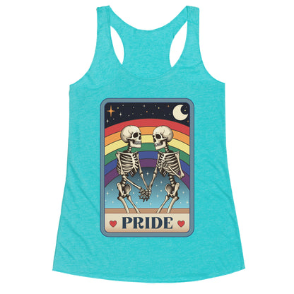 Rainbow Pride Tarot Card Racerback Tank