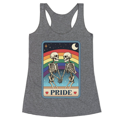 Rainbow Pride Tarot Card Racerback Tank