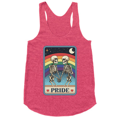 Rainbow Pride Tarot Card Racerback Tank