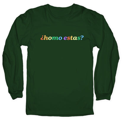 Homo Estas Rainbow Longsleeve Tee