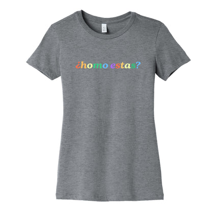 Homo Estas Rainbow Womens Cotton Tee