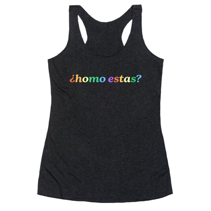 Homo Estas Rainbow Racerback Tank