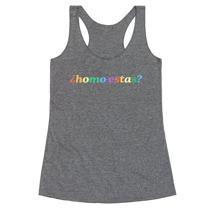 Homo Estas Rainbow Racerback Tank