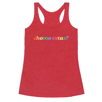 Homo Estas Rainbow Racerback Tank