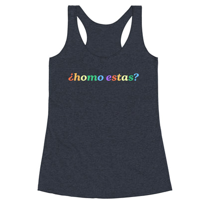 Homo Estas Rainbow Racerback Tank
