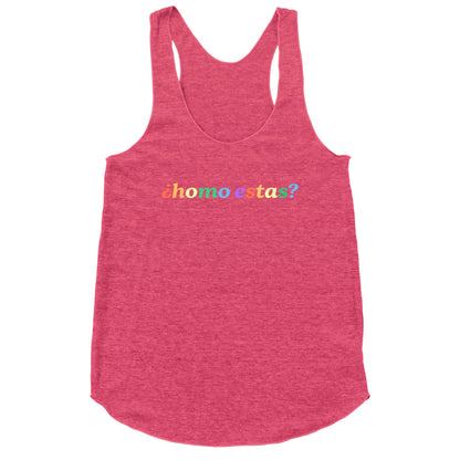 Homo Estas Rainbow Racerback Tank