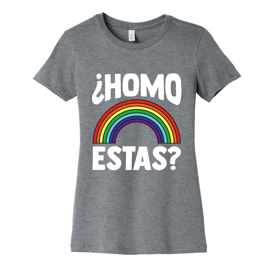 Homo Estas Rainbow Pride Womens Cotton Tee