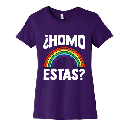 Homo Estas Rainbow Pride Womens Cotton Tee
