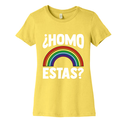 Homo Estas Rainbow Pride Womens Cotton Tee