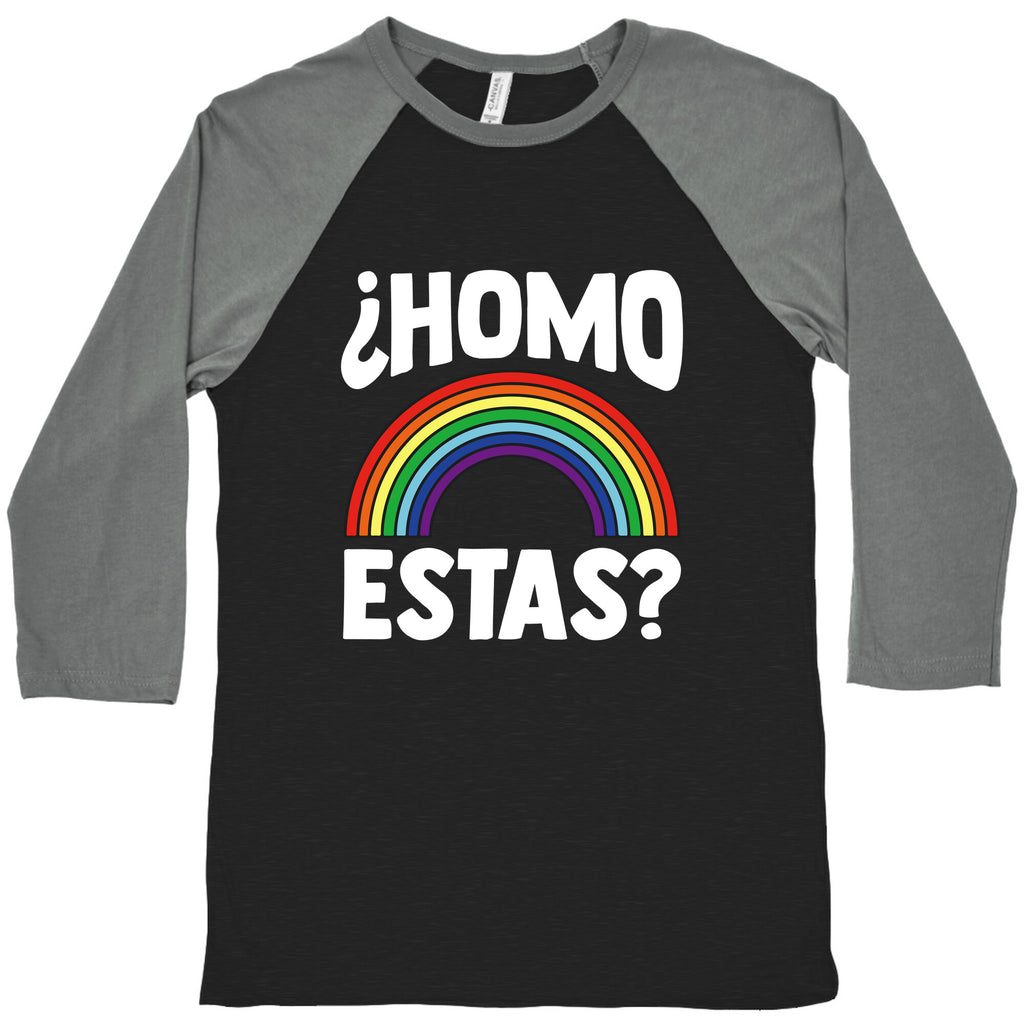 Homo Estas Rainbow Pride Baseball Tee
