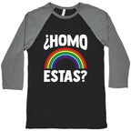 Homo Estas Rainbow Pride Baseball Tee