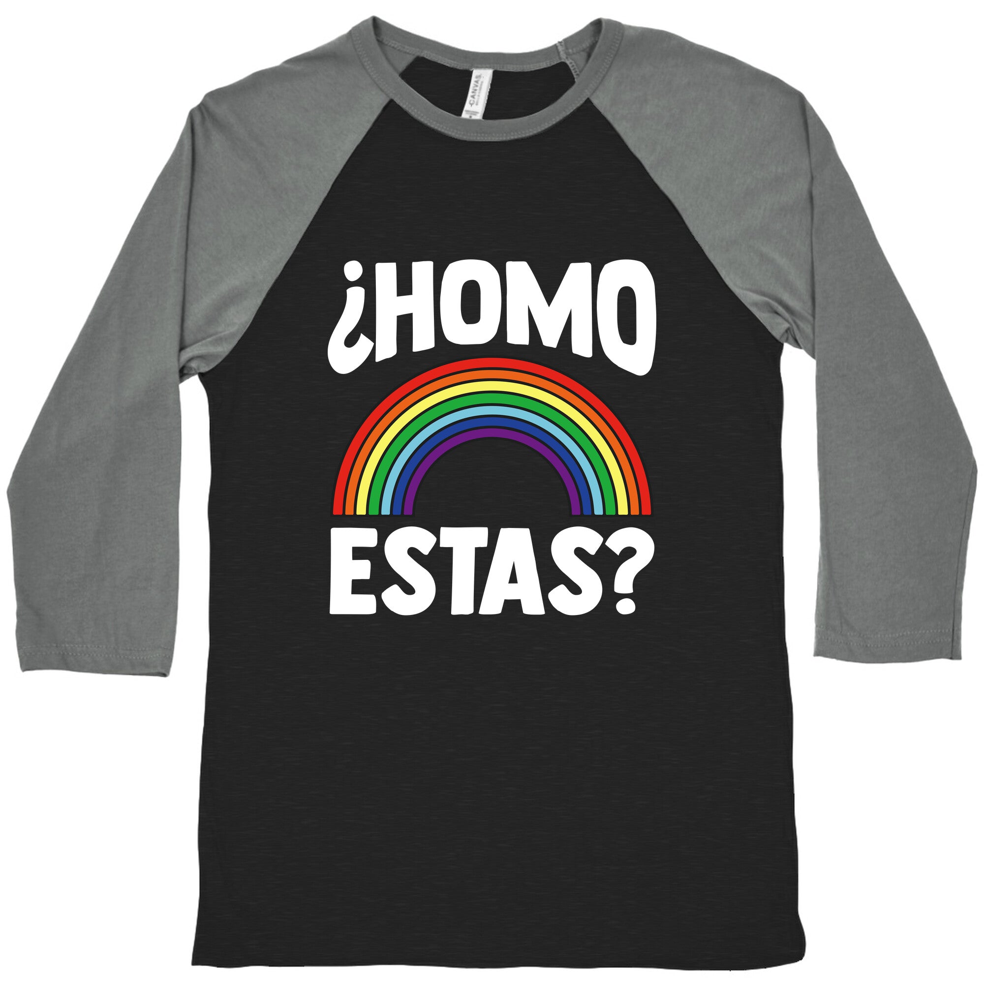 Homo Estas Rainbow Pride Baseball Tee