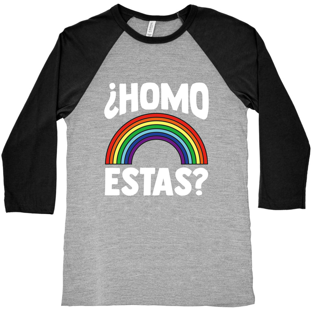 Homo Estas Rainbow Pride Baseball Tee