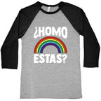 Homo Estas Rainbow Pride Baseball Tee