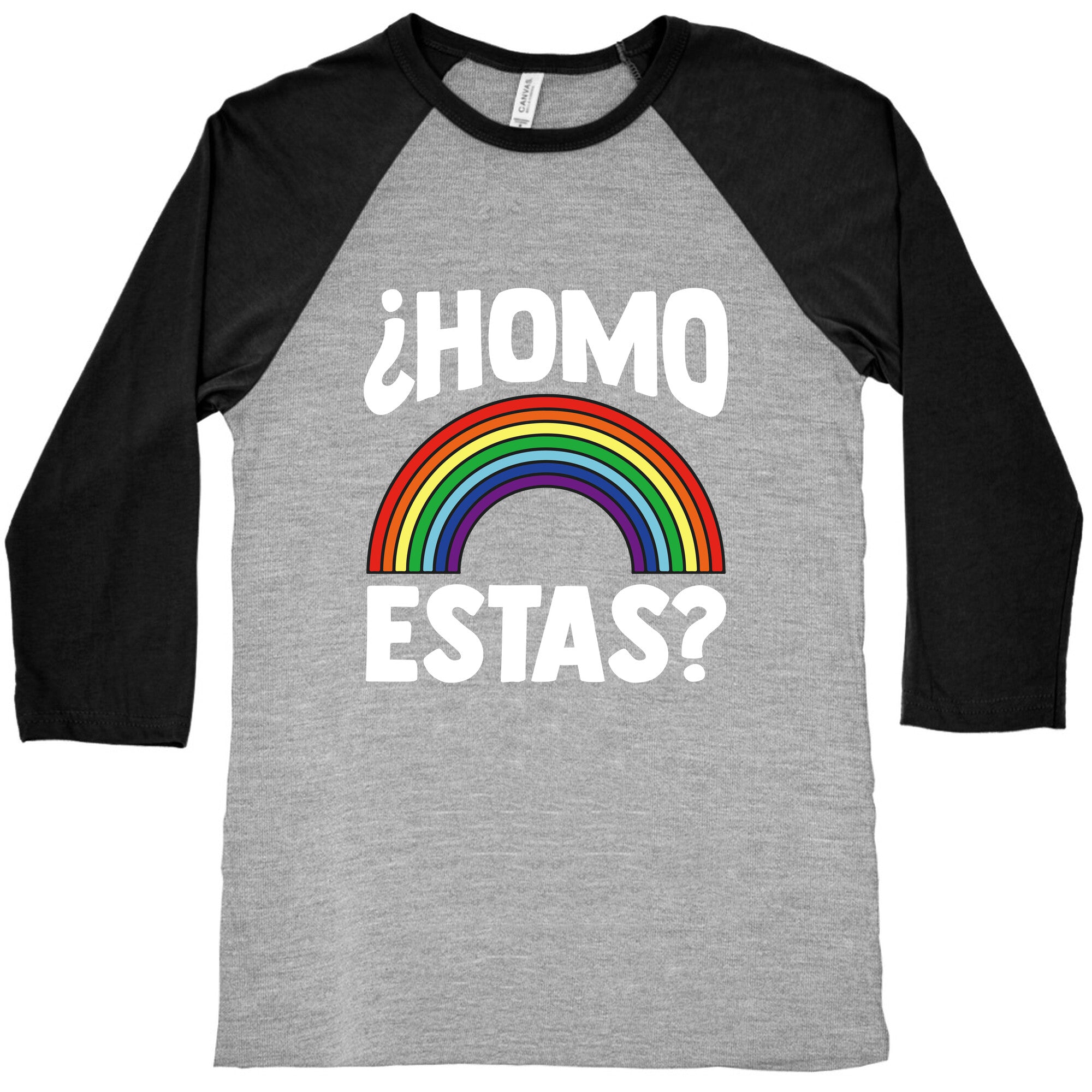 Homo Estas Rainbow Pride Baseball Tee